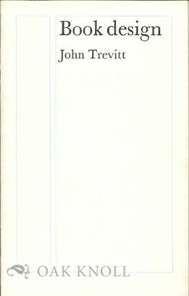 Order Nr. 121370 BOOK DESIGN. John Trevitt
