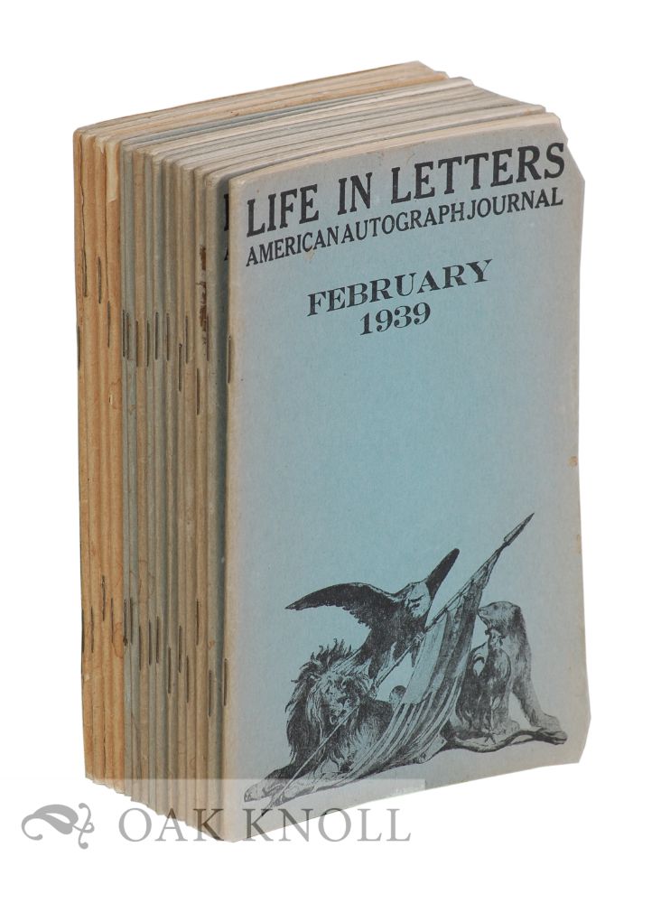 Order Nr. 121774 LIFE IN LETTERS: AMERICAN AUTOGRAPH JOURNAL.