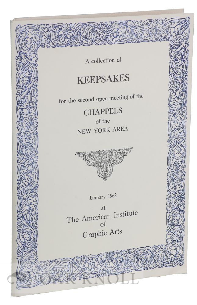 Order Nr. 121858 COLLECTION OF KEEPSAKES FOR THE SECOND OPEN MEETING OF THE CHAPPELS OF THE NEW YORK AREA.