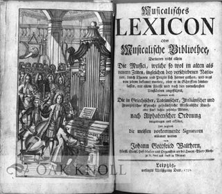 A COLLECTOR'S JOURNEY: NOTABLE MUSIC BOOKS WRITTEN PRIOR TO 1800.