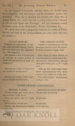 ADDRESSES OF THE PHILADELPHIA SOCIETY FOR THE PROMOTION OF NATIONAL INDUSTRY.