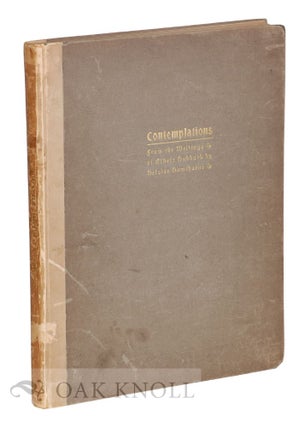 Order Nr. 122921 CONTEMPLATIONS BEING SEVERAL SHORT ESSAYS, HELPFUL SERMONETTES, EPIGRAMS AND...