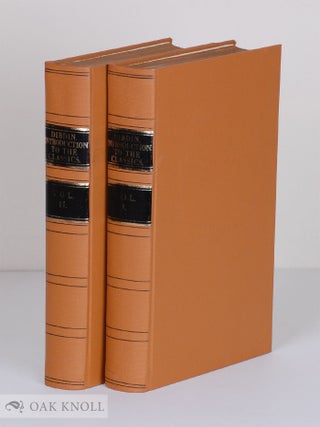 Order Nr. 123164 AN INTRODUCTION TO THE KNOWLEDGE OF RARE AND VALUABLE EDITIONS OF THE GREEK AND...