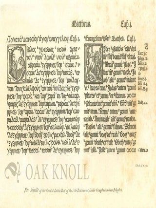 AN INTRODUCTION TO THE KNOWLEDGE OF RARE AND VALUABLE EDITIONS OF THE GREEK AND LATIN CLASSICS TOGETHER WITH AN ACCOUNT OF POLYGLOT BIBLES, GREEK BIBLES AND GREEK TESTAMENTS; THE GREEK FATHERS, AND THE LATIN FATHERS.