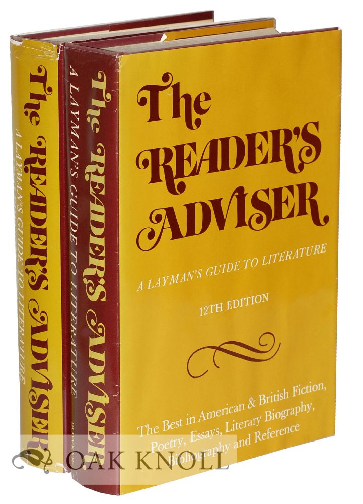 Order Nr. 123250 THE READER'S ADVISER, A GUIDE TO THE BEST IN LITERATURE. Sarah L. Prakken.