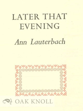 LATER THAT EVENING.