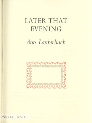 LATER THAT EVENING.