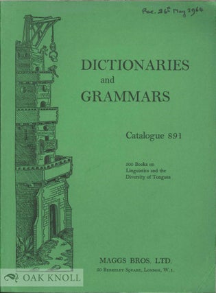 Order Nr. 123643 DICTIONARIES AND GRAMMARS, 500 BOOKS ON LINGUISTICS AND THE DIVERSITY OF...