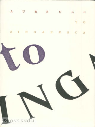 Order Nr. 124328 AUREOLE TO ZINGARESCA, AN EXOTIC ALPHABET BOOK. Maureen Cummins
