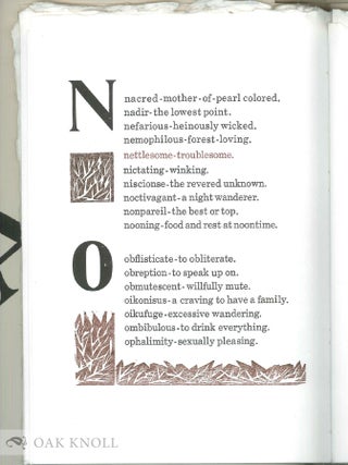 AUREOLE TO ZINGARESCA, AN EXOTIC ALPHABET BOOK.