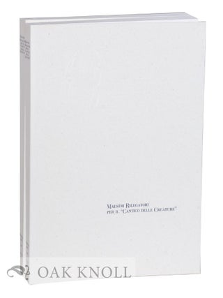 Order Nr. 124383 MAESTRI RILEGATORI PER IL "CANTICO DELLE CREATURE"