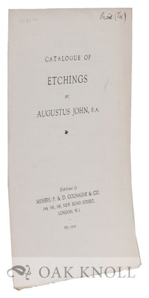 Order Nr. 124393 CATALOGUE OF ETCHINGS BY AUGUSTUS JOHN, R.A
