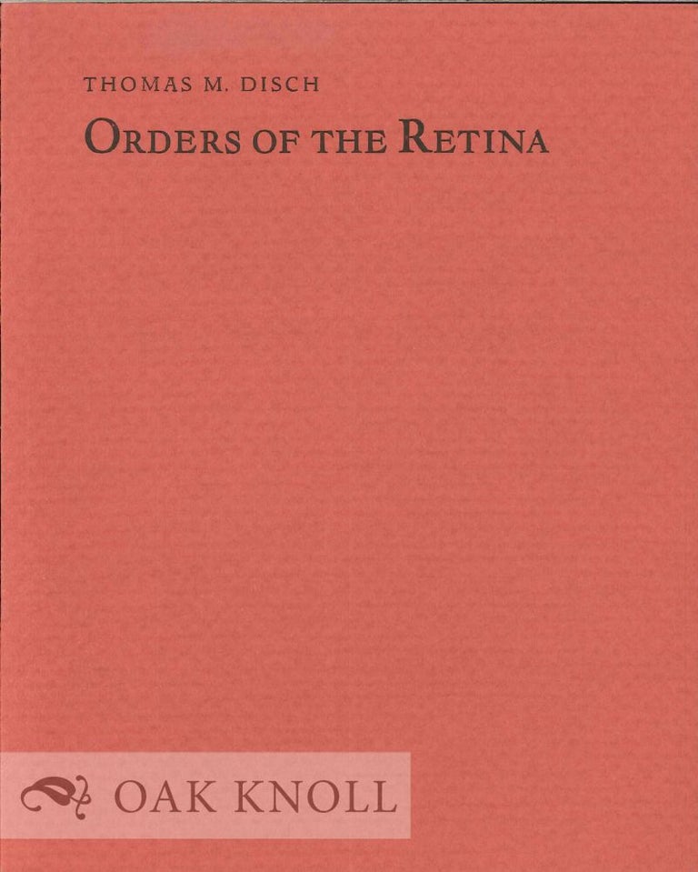 Order Nr. 124421 ORDERS OF THE RETINA. Thomas M. Disch.