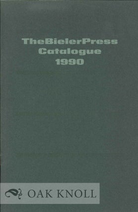 Order Nr. 124500 THE BIELER PRESS CATALOGUE. Gerald Lange
