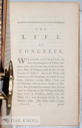 THE WORKS OF MR. WILLIAM CONGREVE.