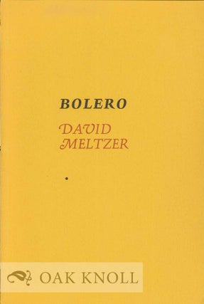 Order Nr. 124582 BOLERO. David Meltzer