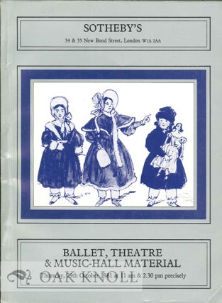 Order Nr. 124719 BALLET, THEATRE AND MUSIC-HALL MATERIAL