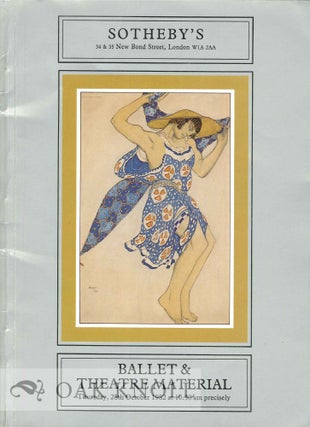 CATALOGUE OF BALLET AND THEATRE MATERIAL. Sotheby Parke Bernet.
