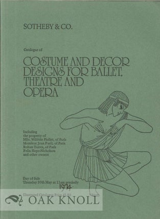 Order Nr. 125406 CATALOGUE OF COSTUME AND DECOR DESIGNS FOR BALLET, THEATRE AND OPERA