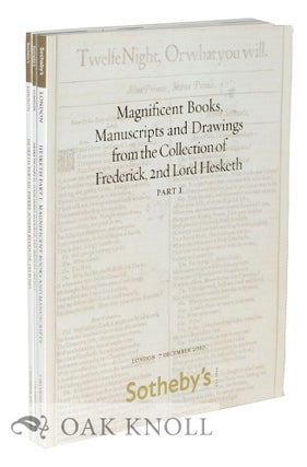 Order Nr. 125590 MAGNIFICENT BOOKS, MANUSCRIPTS AND DRAWINGS FROM THE COLLECTION OF FREDERICK,...