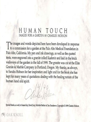 HUMAN TOUCH: IMAGES FOR A GARDEN.