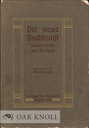 Order Nr. 126195 NEUE BUCHKUNST. Rudolf Kautzsch