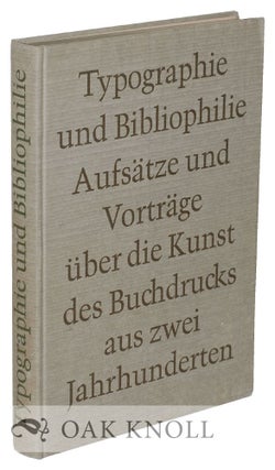 Order Nr. 126341 TYPOGRAPHIE UND BIBLIOPHILIE. Richard Von Sichowsky