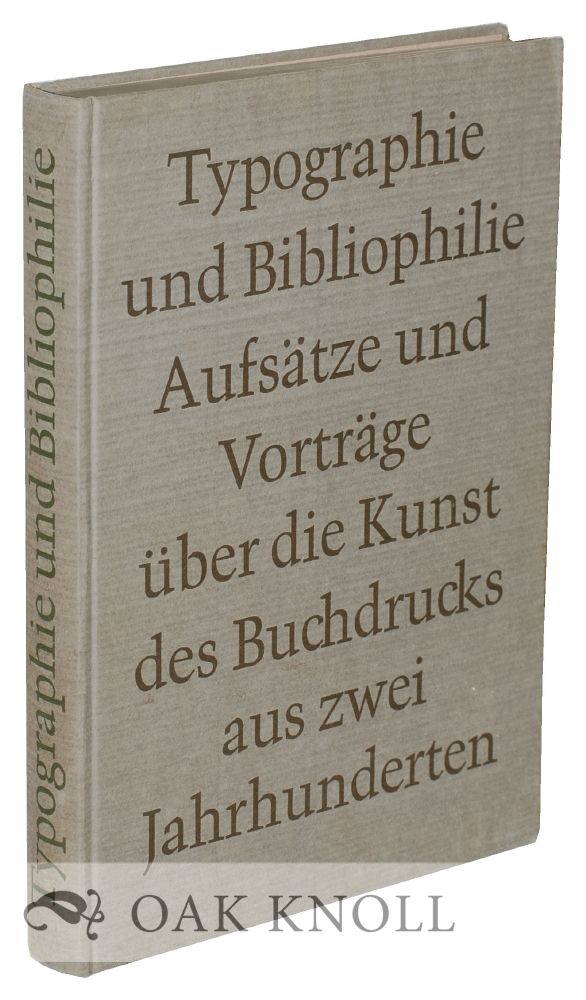 Order Nr. 126341 TYPOGRAPHIE UND BIBLIOPHILIE. Richard Von Sichowsky.