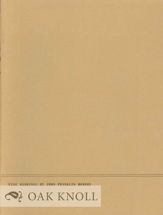 Order Nr. 126469 FINE BINDINGS BY J. FRANKLIN MOWERY