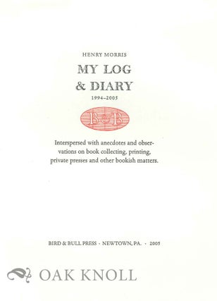 PROSPECTUS FOR MY LOG AND DIARY 1994-2005