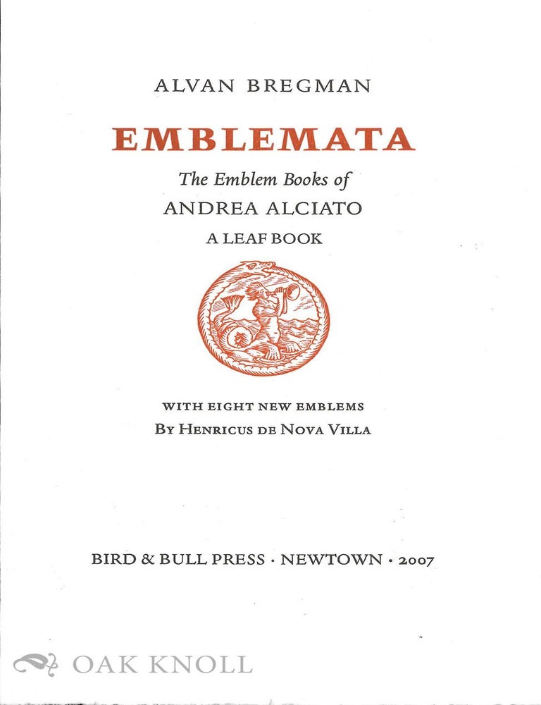Order Nr. 126555 PROSPECTUS FOR EMBLEMATA: THE EMBLEM BOOKS OF ANDREA ALCIATO.