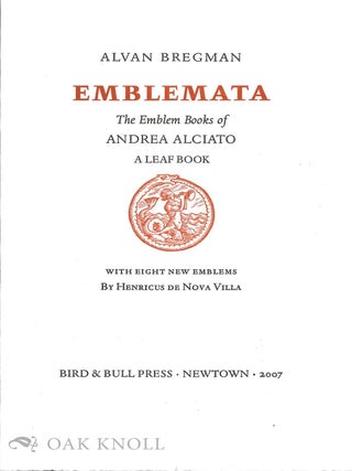 Order Nr. 126555 PROSPECTUS FOR EMBLEMATA: THE EMBLEM BOOKS OF ANDREA ALCIATO