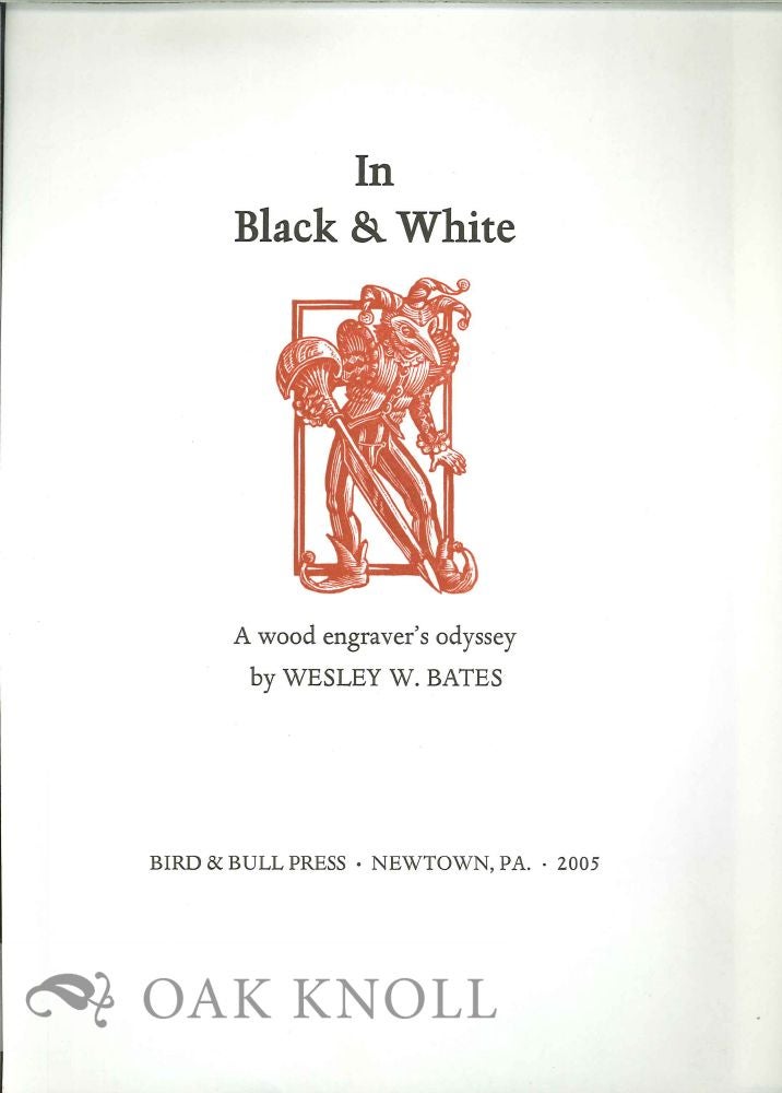 Order Nr. 126556 PROSPECTUS FOR IN BLACK & WHITE: A WOOD ENGRAVER'S ODDYSSEY.