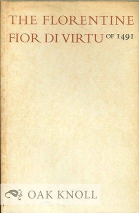 Order Nr. 126581 THE FLORENTINE FIOR DI VIRTU OF 1491. Nicholas Fersin