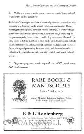 RBM: A JOURNAL OF RARE BOOKS, MANUSCRIPTS, AND CULTURAL HERITAGE.