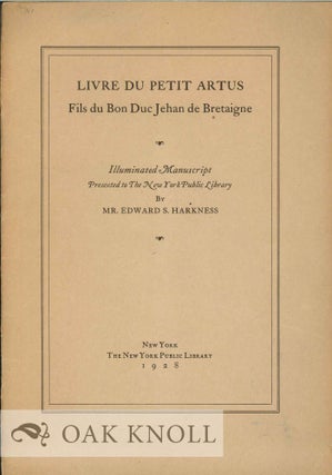 Order Nr. 126733 LIVRE DE PETIT ARTUS: FILS DU BON DUC JEHAN DE BRETAIGNE