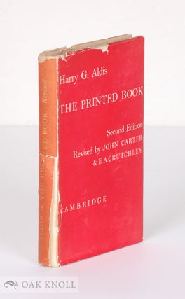 Order Nr. 126848 THE PRINTED BOOK. Harry G. Aldis