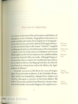 THE LIBRARY OF ARISTOTLE: THE MOST IMPORTANT COLLECTION OF BOOKS EVER FORMED.