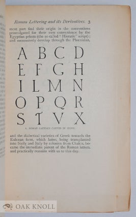 ALPHABETS: A HANDBOOK OF LETTERING WITH HISTORICAL CRITICAL & PRACTICAL DESCRIPTIONS.