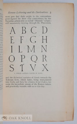 ALPHABETS: A HANDBOOK OF LETTERING WITH HISTORICAL CRITICAL & PRACTICAL DESCRIPTIONS.