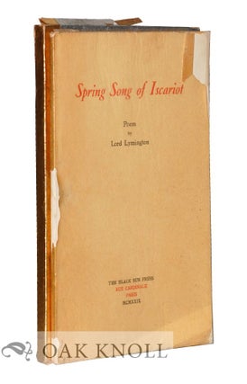 Order Nr. 127542 SPRING SONG OF ISCARIOT. Lord Lymington