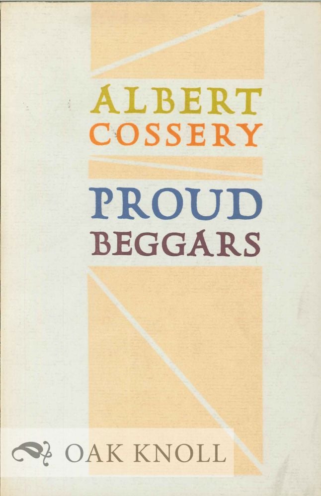 Order Nr. 127567 PROUD BEGGARS. Albert Cossery.