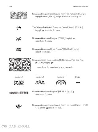 GRANJON'S FLOWERS: AN ENQUIRY INTO GRANJON'S, GIOLITO'S, AND DE TOURNES' ORNAMENTS, 1542-1586