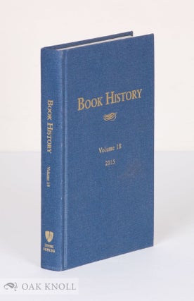 Order Nr. 127611 BOOK HISTORY, VOLUME 18. Greg Barnhisel, Beth le Roux, Jonathan Rose