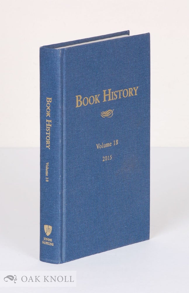 Order Nr. 127611 BOOK HISTORY, VOLUME 18. Greg Barnhisel, Beth le Roux, Jonathan Rose.