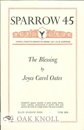 Order Nr. 127687 THE BLESSING. SPARROW 45. Joyce Carol Oates