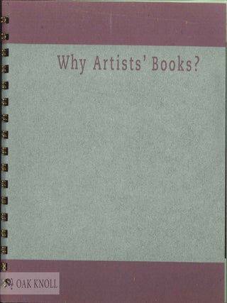 Order Nr. 128368 WHY ARTISTS' BOOKS?