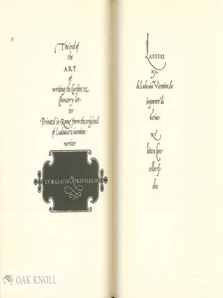 THE FIRST WRITING BOOK, AN ENGLISH TRANSLATION ... ARRIGHI'S OPERINA.