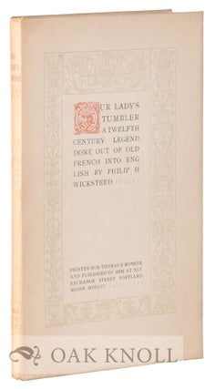 Order Nr. 128506 OUR LADY'S TUMBLER. Philip H. Wicksteed