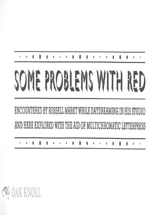SOME PROBLEMS WITH RED.